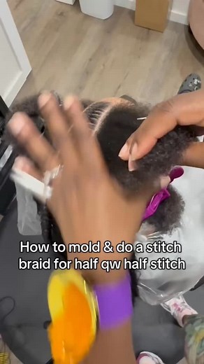 23K views · 527 reactions | How to mold and do a stitch braid for half quick weave #stitchbraids #stitchbraidsatl #stitchbraidsatlanta #howtobraid #fyp | Danielle E. Brown | Facebook