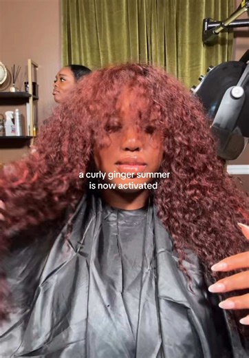 @AshineHair saved the summer with this curly hair and @P A N D A 🩷 brought the ginger to life ✨ #deepcurly #deepwave #ginger #ashinehair #quickweave