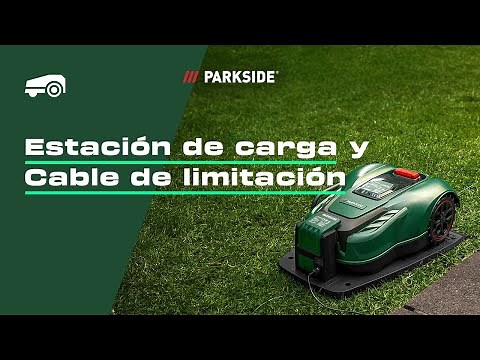 Montar la base de carga y colocar el cable delimitador | Robot cortacésped PARKSIDE de 20 V