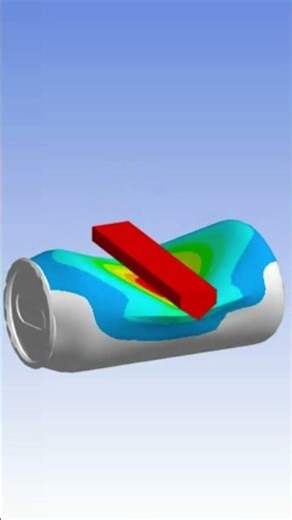 Can Crash in Ansys Explicit Dynamics #ansys #finiteelementanalysis #crash