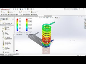 CFD Analysis Coil Copper Tube use Solidworks