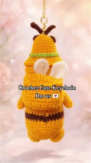 Cute Handmade Keychain | Crochet Tutorial | #handmade #crochet #viral #keychain #gift #craft #shorts