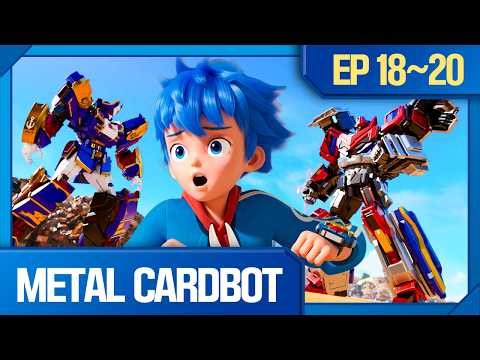 [🤖BEST] Robot VS Robot: Giant Showdown Battle! 🤖 Metal Cardbot Compilation 🦾 Episodes 18-20 Season 1