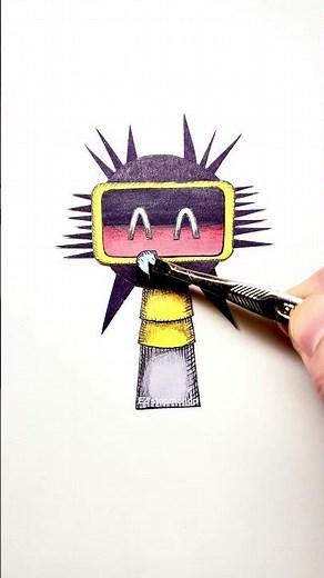 Funbot phase 6 7 8 transformation #stopmotion #drawing #incredibox #sprunki