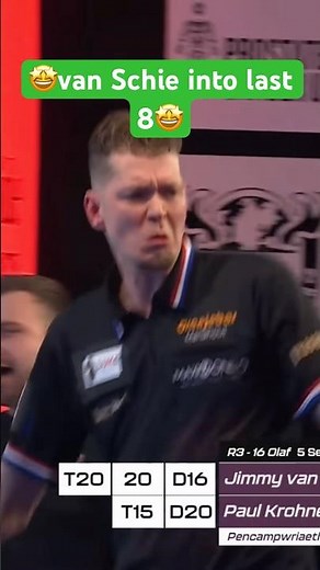 van Schie into quarters at Lakeside💪WDF World Championship Darts Dart WM Krohne Jimmy Paul live