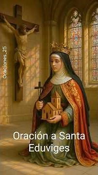 The prayer to St. Eduviges, patroness of the indebted and needy.
