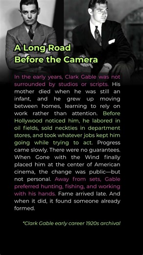 Clark Gable early career 1920s archival