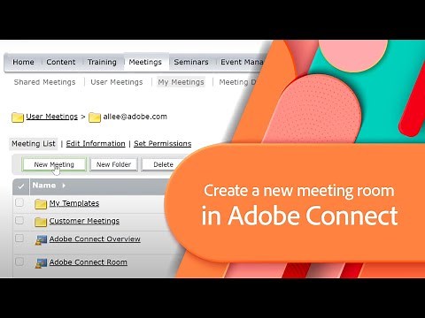 Create a new meeting room in Adobe Connect