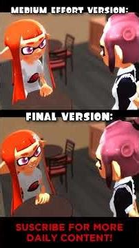 SPLATOON 3D ANIMATION - Ruby goes to the cafe MID-EFFORT VS FINAL | GIAN