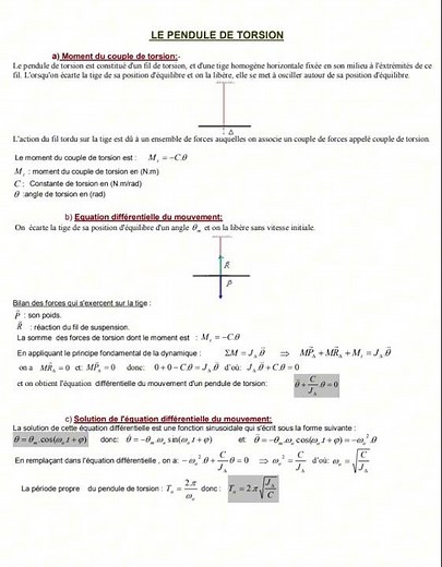 Pendule de torsion #physiquechimie #science #education