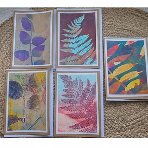 Botanical Art Print Greeting Card Set: Handmade Nature Note Cards With Envelopes - Etsy