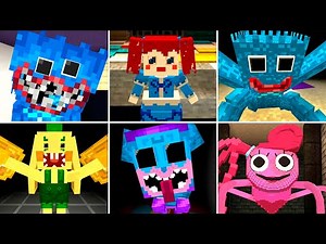 Poppy Playtime - All Characters Scenes in Minecraft | Chapter 1-2 Addon & Map