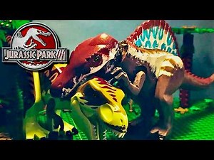 Spinosaurus Vs Trex | Jurassic Park III | LEGO Stop-Motion Movie