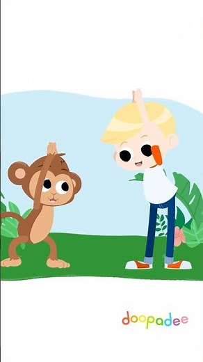 Monkey See Monkey Do! 🐵 | Kids Music | Doopadee #nurseryrhymes #preschool #doopadee #shorts