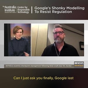 14 reactions · 9 comments | If you unpick the modelling some of the assumptions are a bit iffy. For instance, they say that they save the average Australian 4.9 days a year through their search. But their alternative to searching on Google is going to a public library," said Peter Lewis, director of the Centre for Responsible Technology on ABC News Breakfast. | The Australia Institute | Facebook