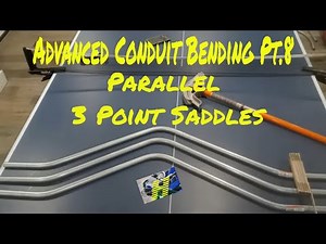 Advanced Conduit Bending - How To Bend Parallel 3 Point Saddles Pt.8