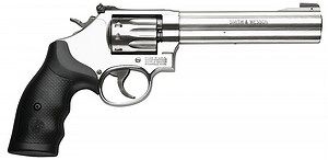 Smith & Wesson 160578 Model 617 .22 LR 10Rd Revolver: Satin Stainless, 6' Barrel, Hogue Grip, Target Sights