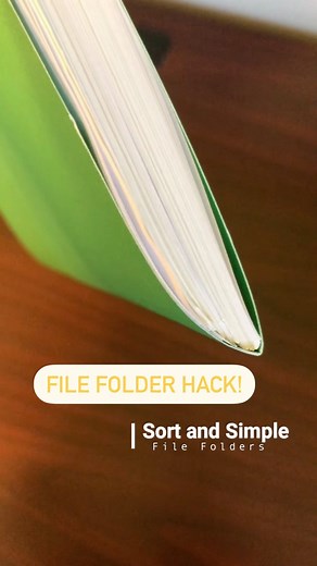 Zero-cost tip! Simply use the folding lines along the bottom of file folders to create a square bottom. This allows papers to sit neatly and creates a tidier look, with minimal effort! For more tips and inspiration be sure to follow. #sortandsimple #organizedlife #organizercanada #filingsystem #edmontonorganizer | Sort and Simple Professional Organizers