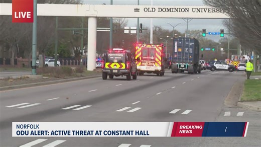 Police responding to active threat on Old Dominion University's campus in Norfolk