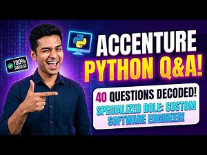 🔥Accenture Custom Software Engineer Python Interview Questions and Answers | Accenture CSE prep 2026