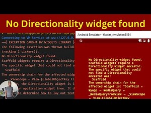 No Directionality widget found.Scaffold widgets require a Directionality widget ancestor