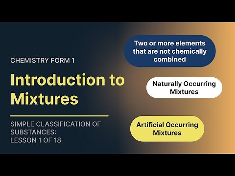 Introduction to Mixtures (Chemistry Form1 Topic 2- Lesson 1 of 18)