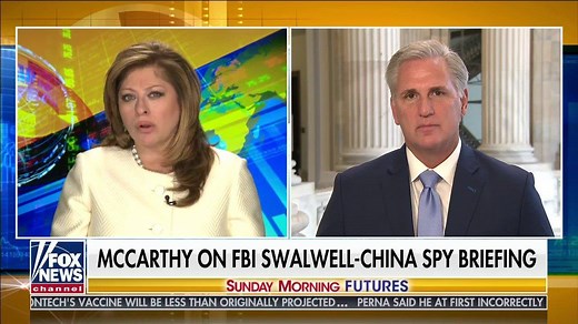 266K views · 2.4K reactions | “The one answer that I got out of that briefing was there is no way Eric Swalwell should continue to serve on the Intel Committee.” In an exclusive interview on "Sunday Morning Futures with Maria Bartiromo,” House Minority Leader Kevin McCarthy said that an FBI briefing on Congressman Eric Swalwell's contact with an alleged Chinese spy made clear that he should not be on the House Intelligence Committee. | Fox News | Facebook