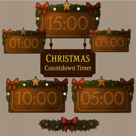 Stream Countdown Timer: Christmas Medieval Twitch Streamer Starting Countdown