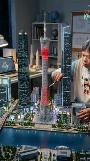"Diorama Menara Ikonik Canton Tower, Guangzhou - China 🇨🇳"