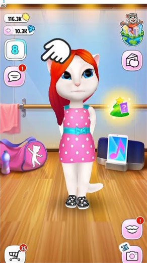 wow cute video very beautiful so ❤🎁 my talking Angela 2 and my hank very beautiful game wow wow 🤩❤️