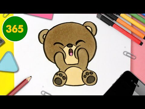 COMMENT DESSINER UN OURS KAWAII - Dessins kawaii faciles - Comment dessiner des animaux kawaii