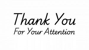 Thank you for your attention text animation suitable for presentations, social media posts, thank you notes and thanking audiences on black and white background