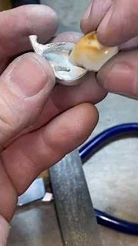 How to prep an elk ivory for setting in a pendant. #elk #silver #silverjewllery #ivory