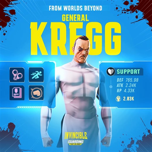 Invincible: Guarding the Globe on Instagram: "General Kregg is second-in-command of the Viltrumite Empire. I have a real hard time getting a read on this guy, but I do know he's a Viltrumite, which means he's ruthless and is willing to do anything in order to subjugate this planet. #GuardingTheGlobe"