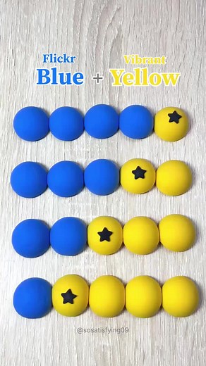 Mixing Blue and Yellow Clay for Beautiful Results