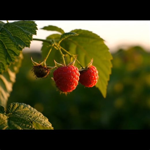 # Title:Ultra-Realistic Raspberry ASMR — Picking & Cutting (Full Sequence)