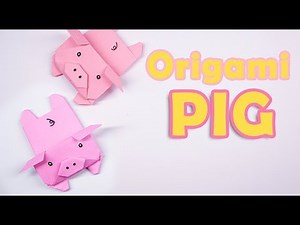 Easy origami paper Pig - Cute origami