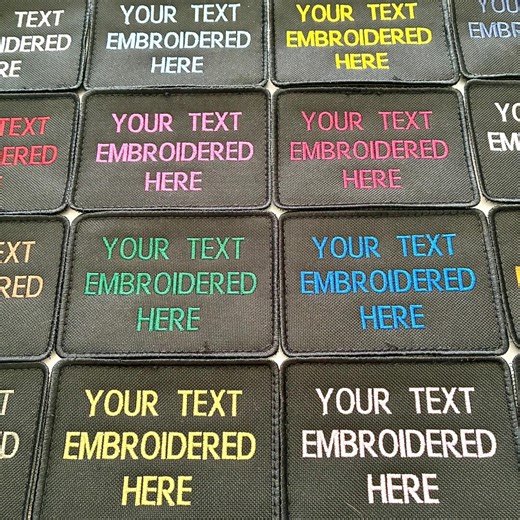 Personalised Embroidered Text Patch Hook Loop Custom Military Molle Morale Badge - Etsy