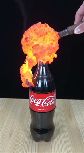 What Happens When 5000°C liquid lave Touches Coca cola? 😱