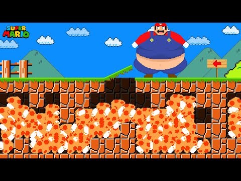 Super Mario Bros., But Fat Mario Becomes IMMORTAL with Infinite 1-UP Mushrooms!