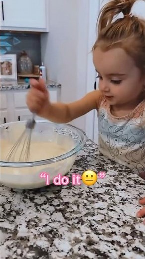 Toddler Makes Breakfast For Family