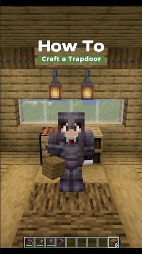 How to Craft a Trapdoor in Minecraft #howto #minecraft #survival