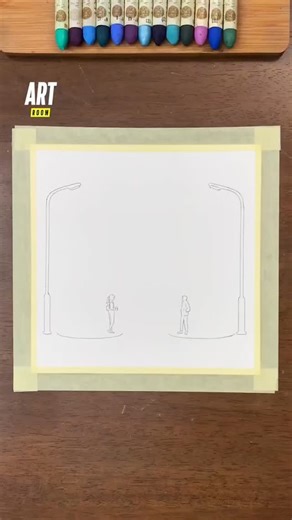 Love at first sight on the street 🔥💖 #drawing #easy #artroom112 #drawingtutorial #howtodraw #creativity #easydrawing #artist #drawingtechnique #arttutorial #illustration #tutorial #couple #lovestory #inspiration #pastels #love #streetlight | Artroom112