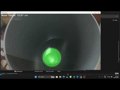 Water level measurement using image processing test with the webcam (first time)