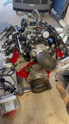 First start up on test stand. 6.0L with Slippy Stage 2 cam.