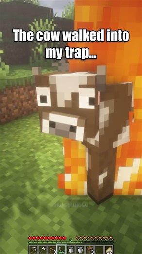 POV: The Cow Walked Into My Trap 💀 | Minecraft