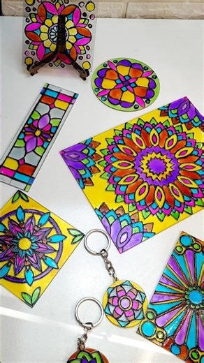 Mandala Glass Painting 🏵️ #shorts #diy #glasspainting