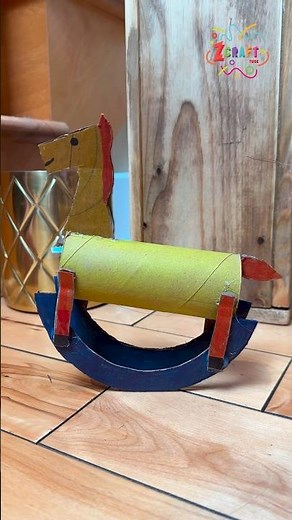 🐴 DIY Cardboard Rocking Horse: Fun Craft Tutorial! 🎨 #Kids #Crafts #DIY #Fun