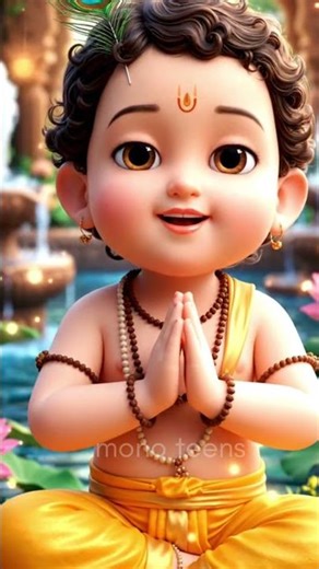 Baby Krishna Mantra for Toddlers | बहुत प्यारा और शांतिदायक #shorts #mantra #kidssong