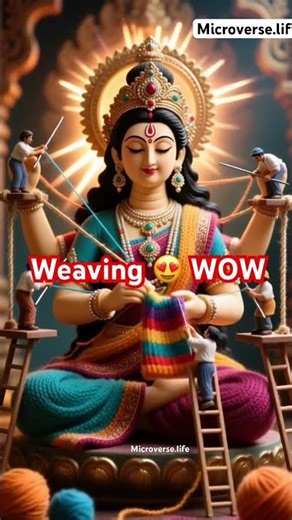 When the Microverse Weaves the Universe 🧶✨ | Divine Creation in Miniature #shorts #miniature #maa